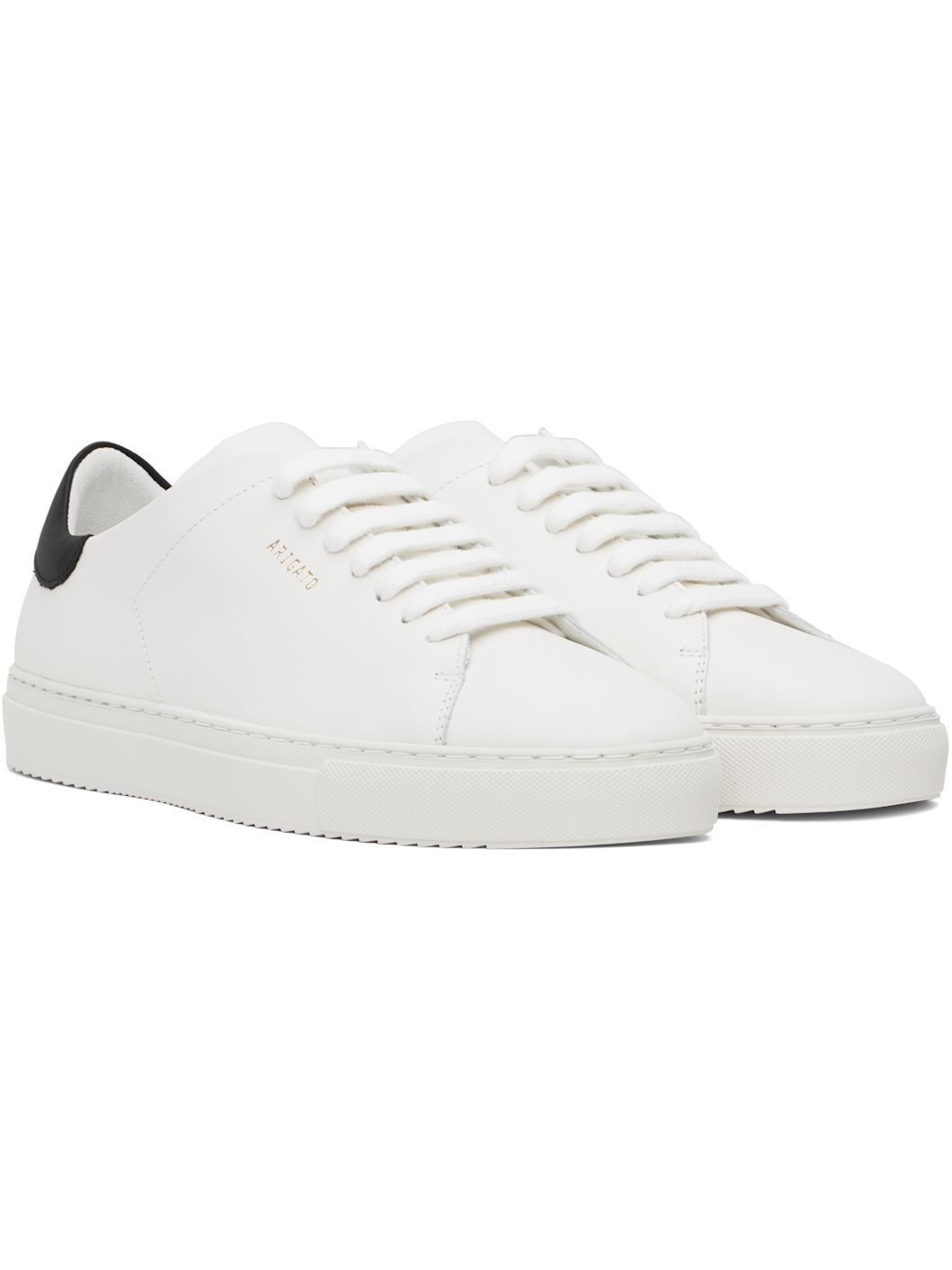 White & Black Clean 90 Sneakers - 4