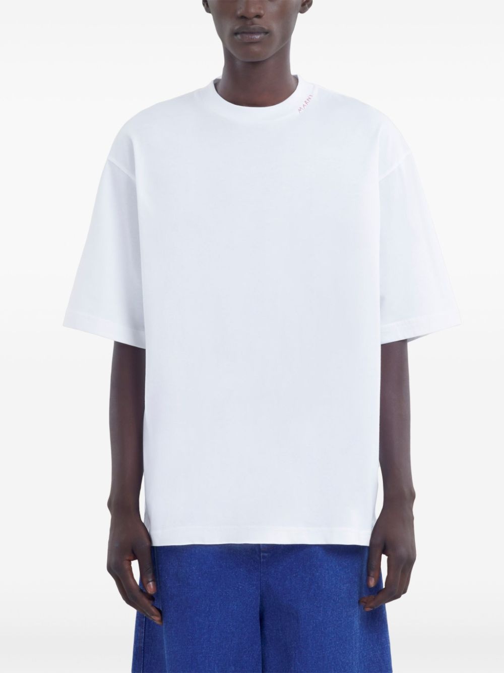 logo-embroidered T-shirt - 3