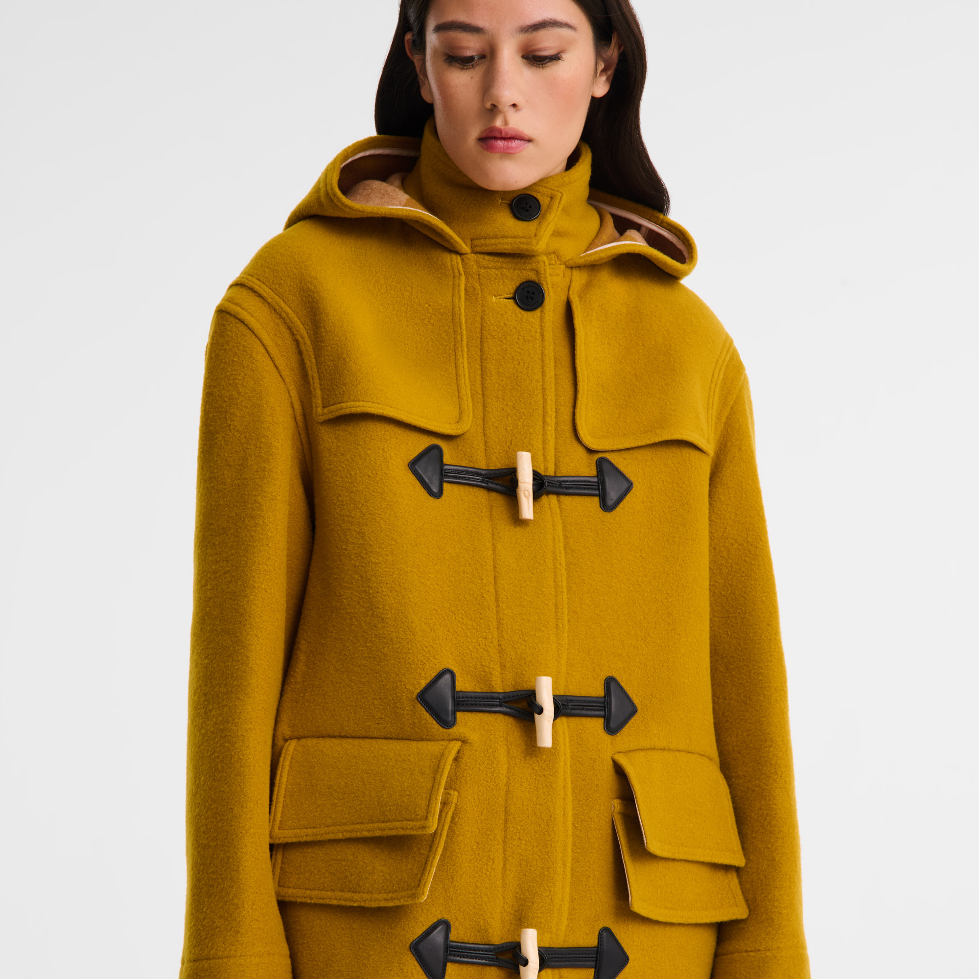 Duffle Coat Nutmeg - Double-faced wool cloth - 4