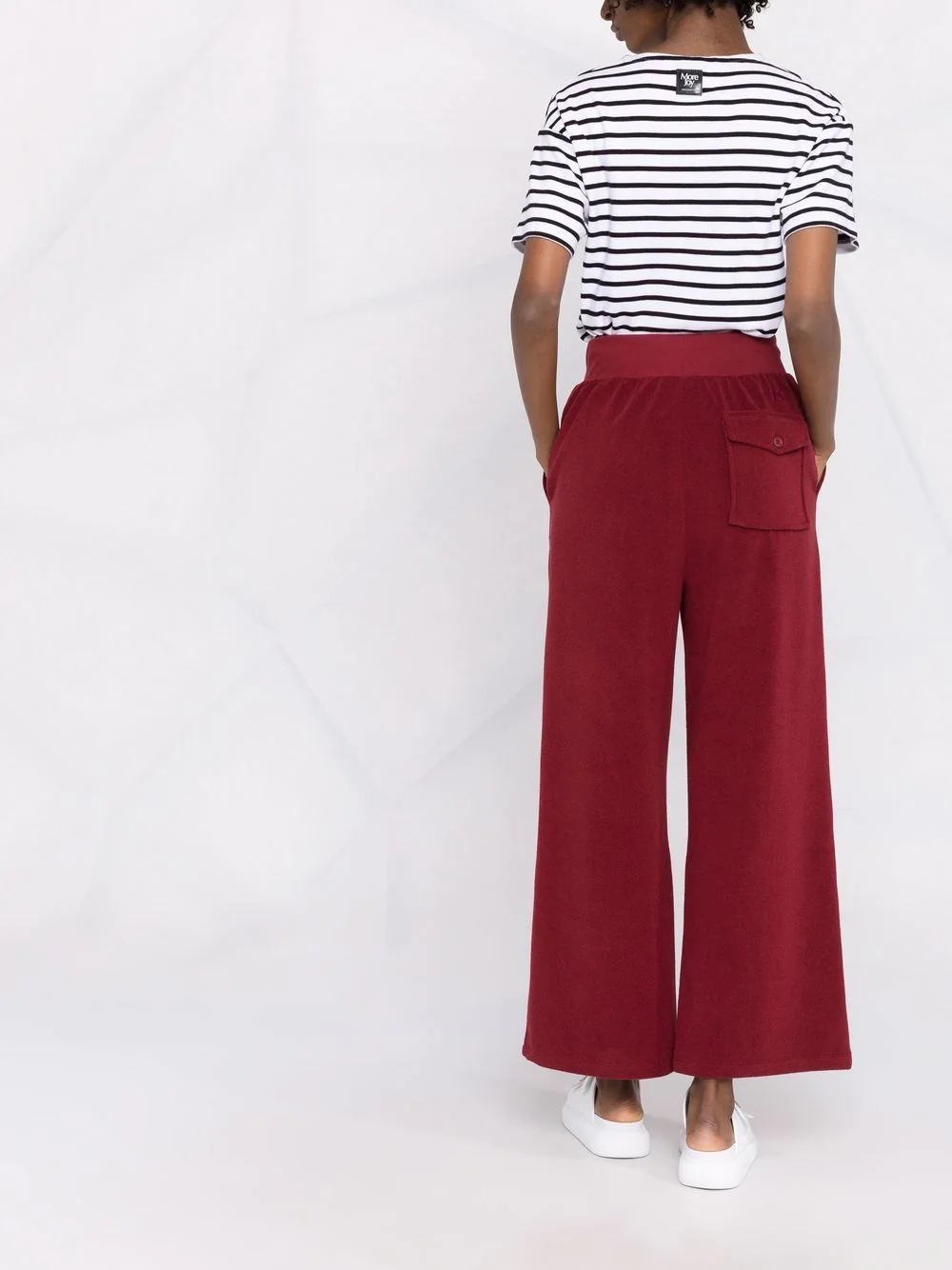 wide-leg terry-cloth trousers - 4