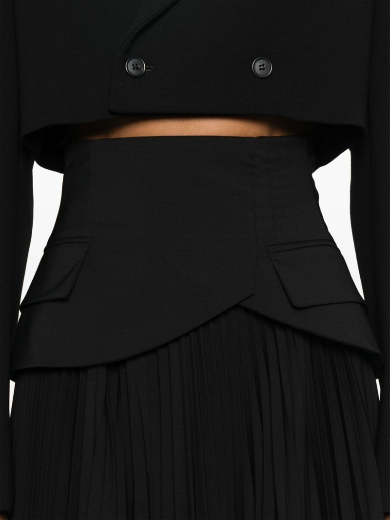 pleated asymmetric maxi skirt 5