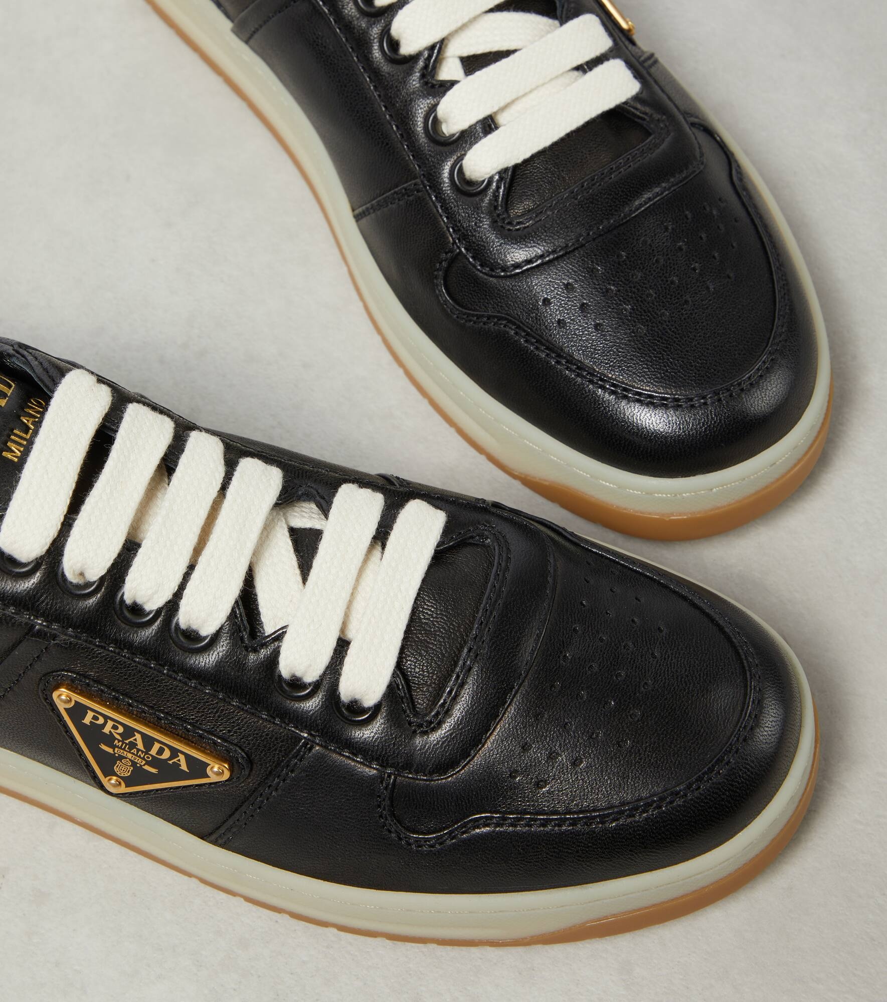 Downtown leather low-top sneakers - 6