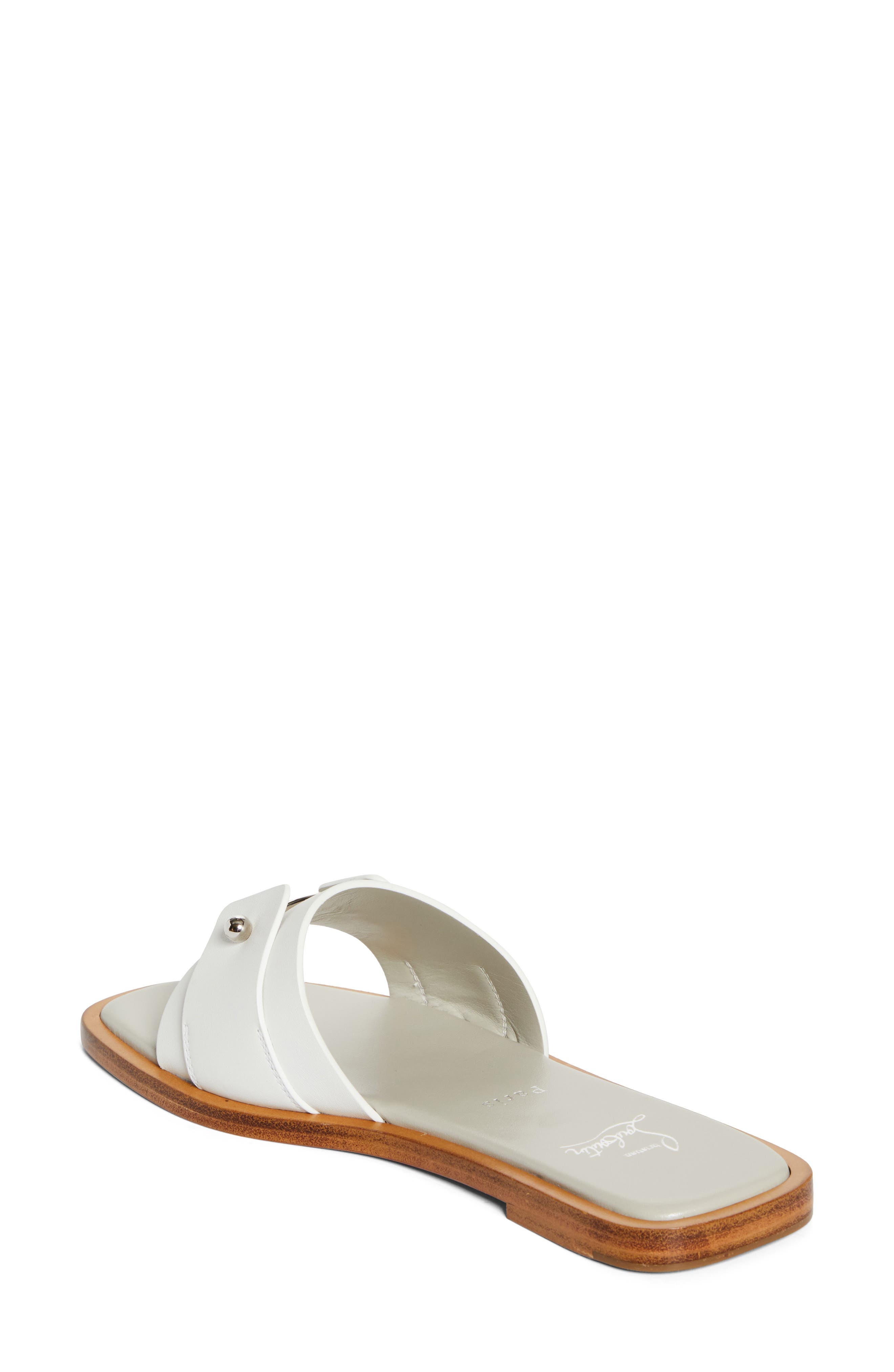 Christian Louboutin Chambelimule Donna Slide Sandal in Bianco/Craie at Nordstrom - 2