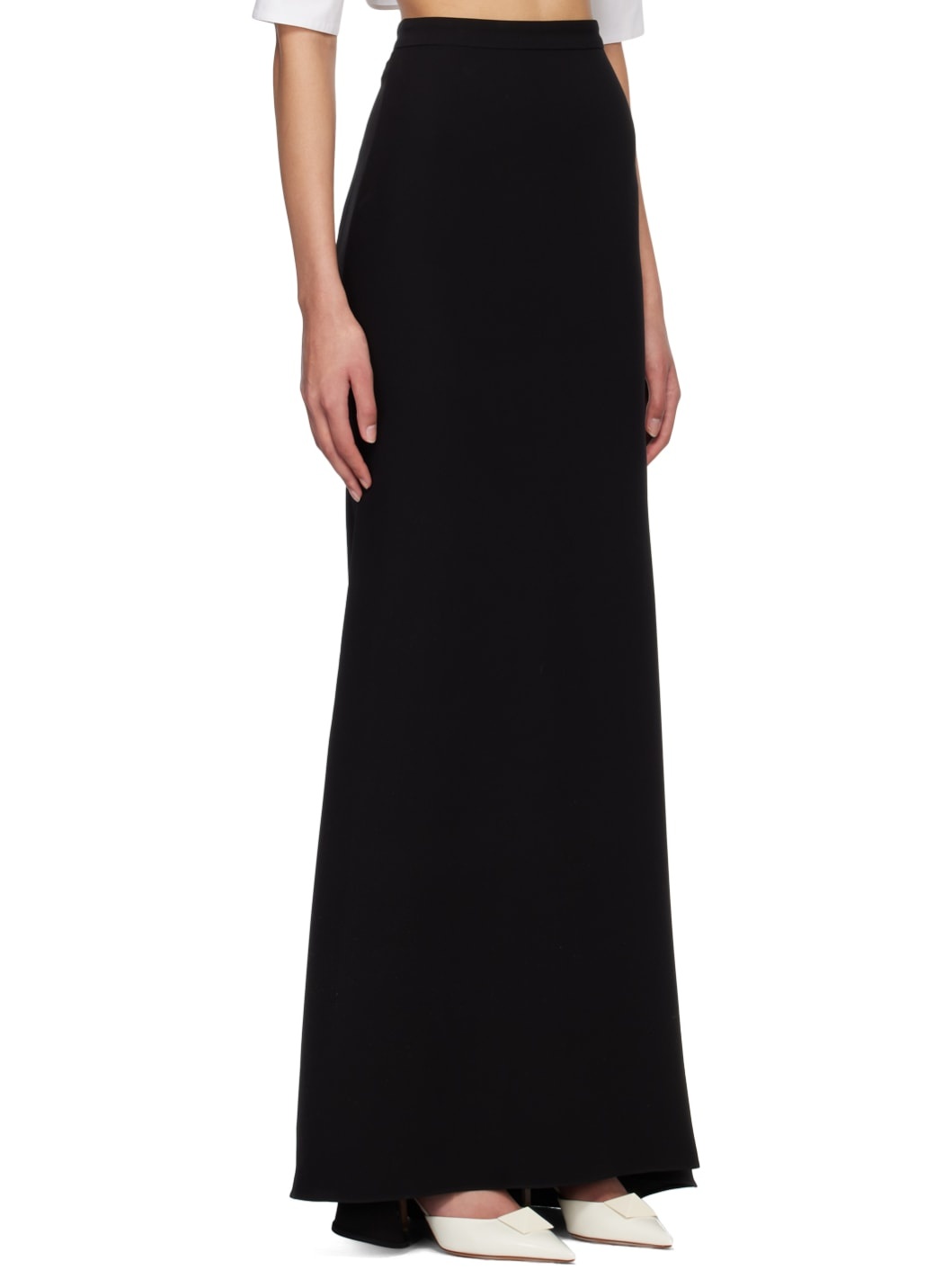 Black Flared Maxi Skirt - 2