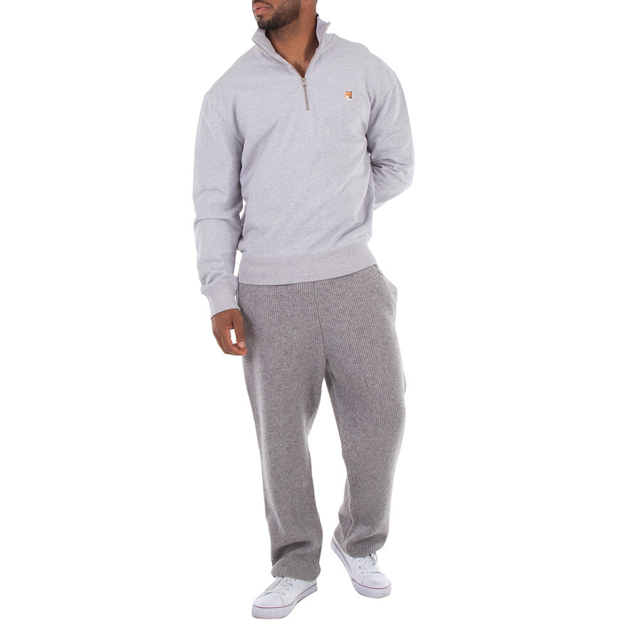 Maison Kitsune Half-Zip Fox Head Patch Sweatshirt - 6