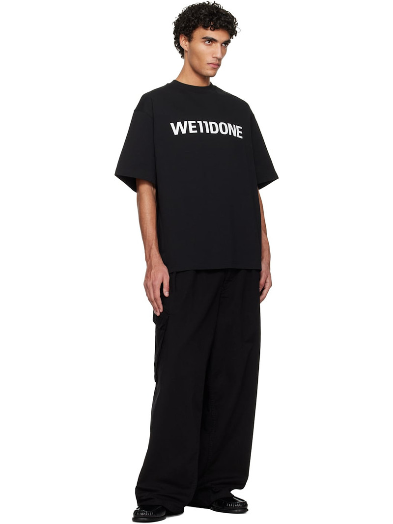 We11done Black Large Basic Logo T-shirt outlook