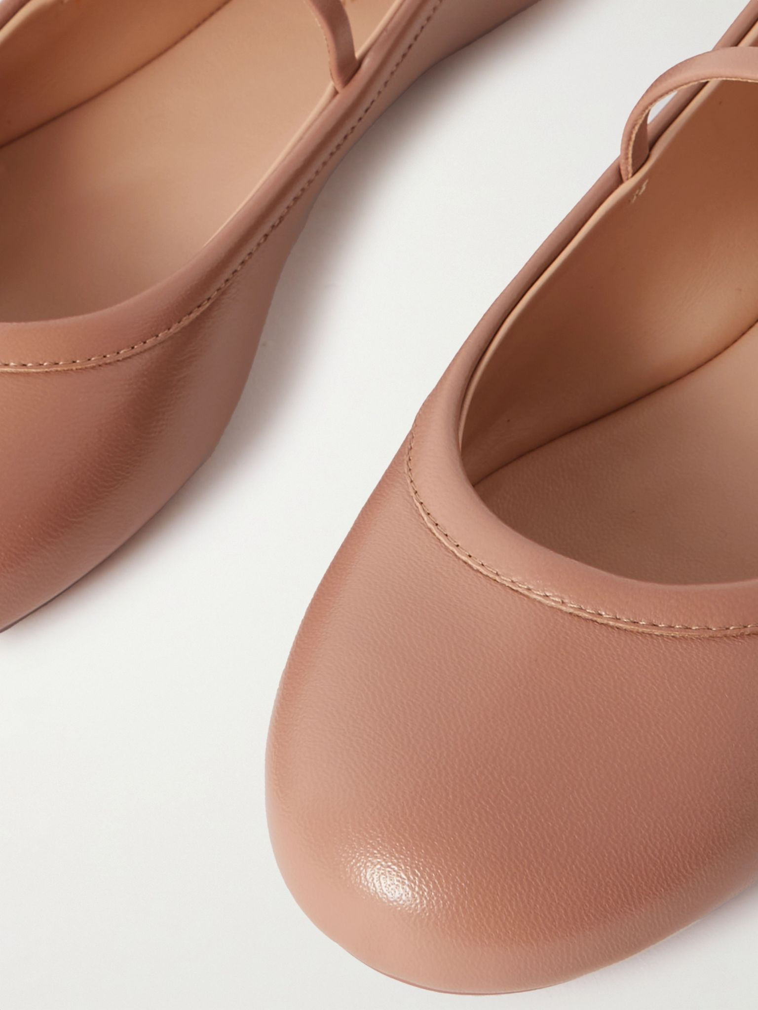 Carla leather Mary Jane ballet flats Neutral - 4