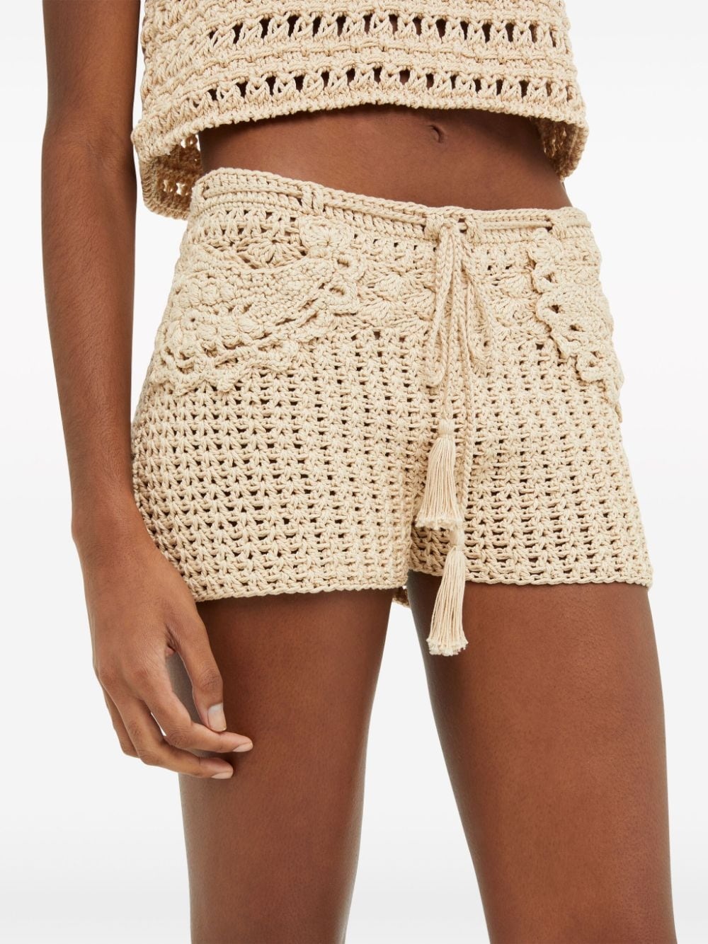 Conch Shell woven cotton shorts - 5