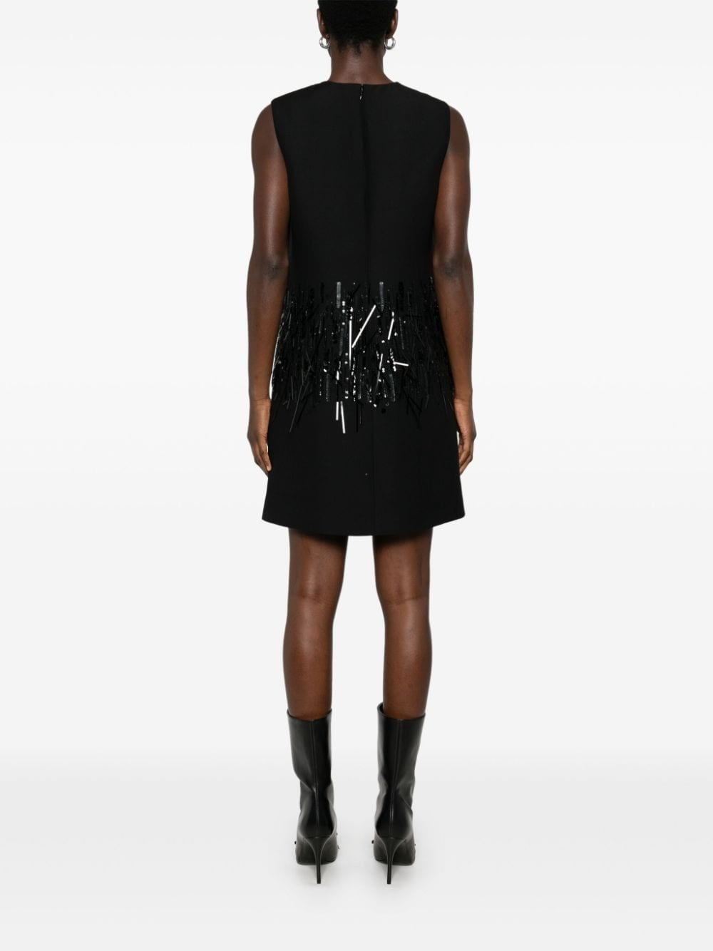 crepe mini dress - 4