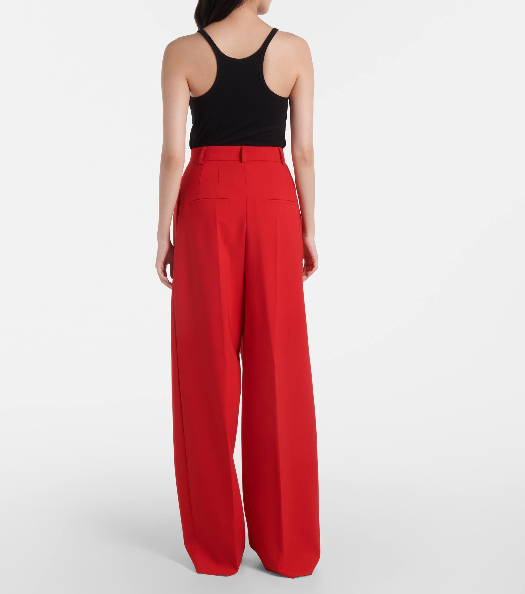 Abadan wool-blend canvas wide-leg pants - 3