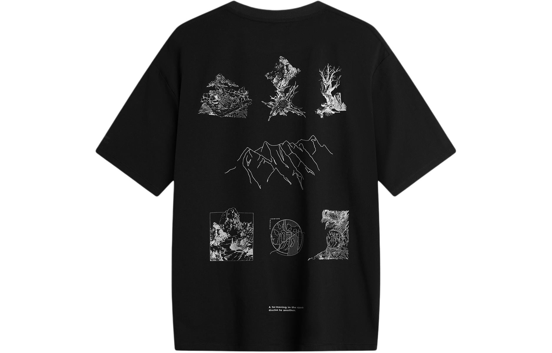 Li-Ning Counterflow Graphic T-shirt 'Black' ATSU627-1 - 2