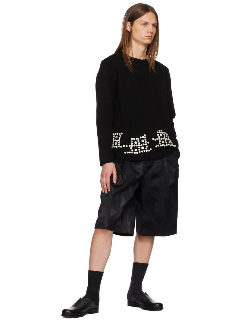 STEFAN COOKE SSENSE Exclusive Black Grainy Leather Mules outlook