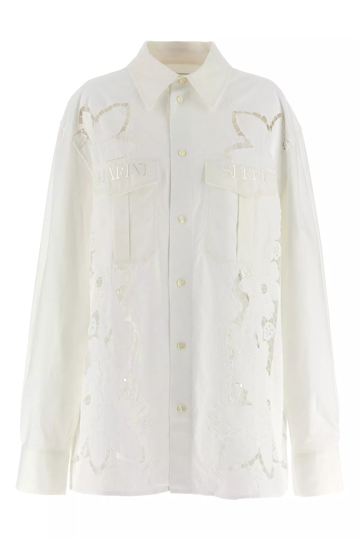 Cut-out embroidery shirt - 12