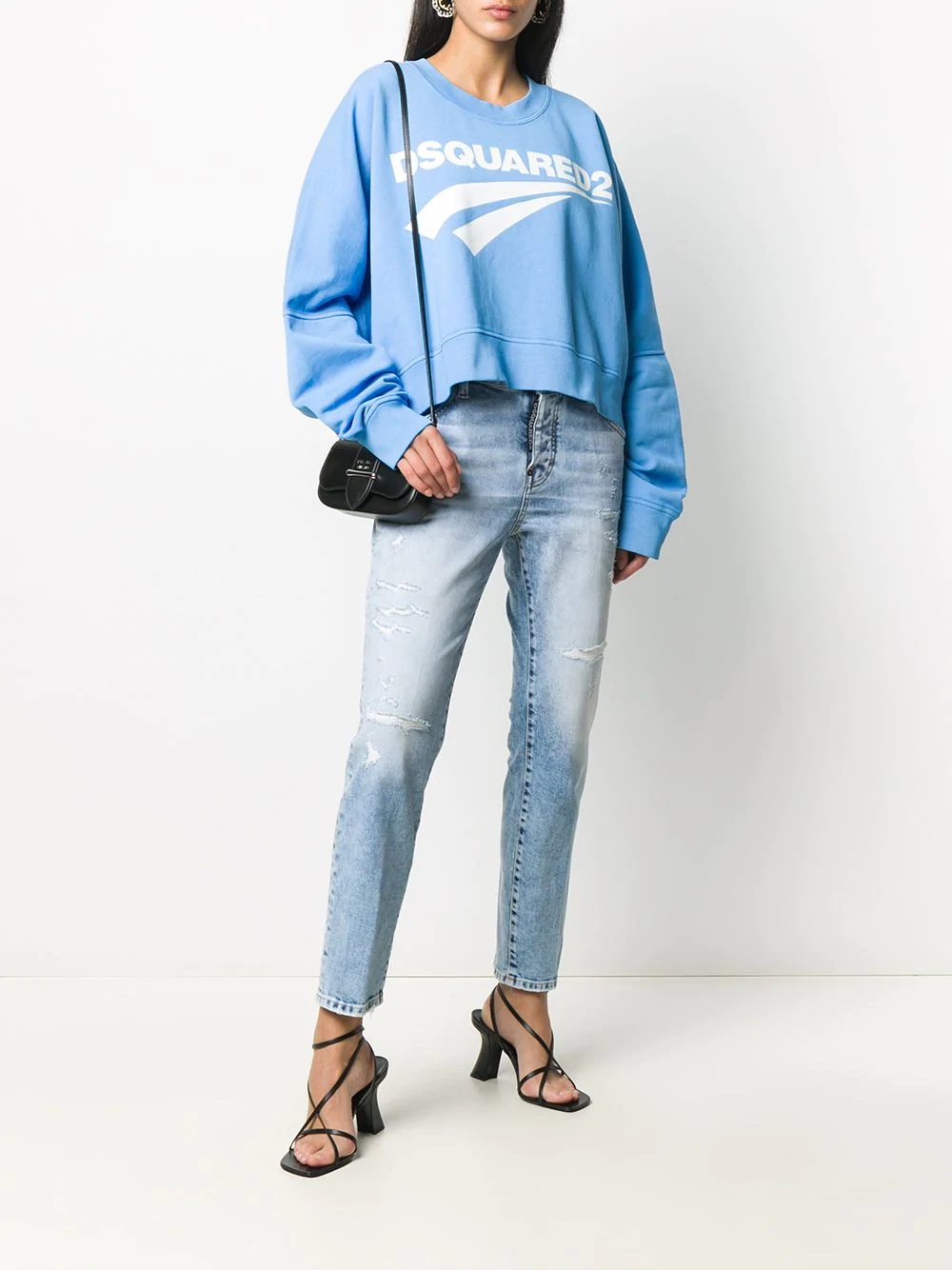 logo print oversized sweatshirt - 2