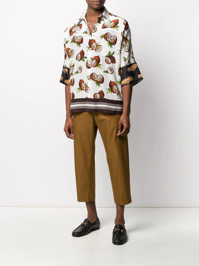 Dolce & Gabbana coconut print silk shirt outlook