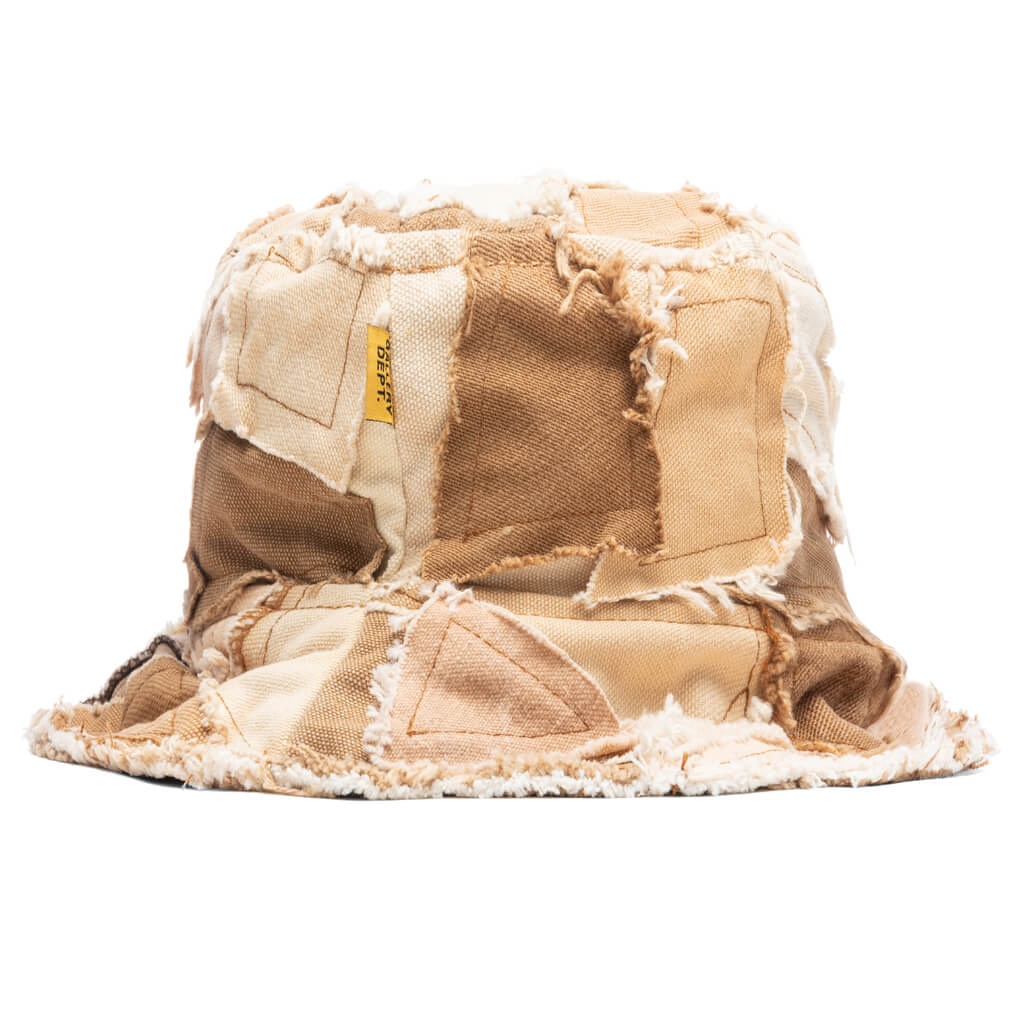 RECYCLED CANVAS BUCKET HAT - TAN - 3