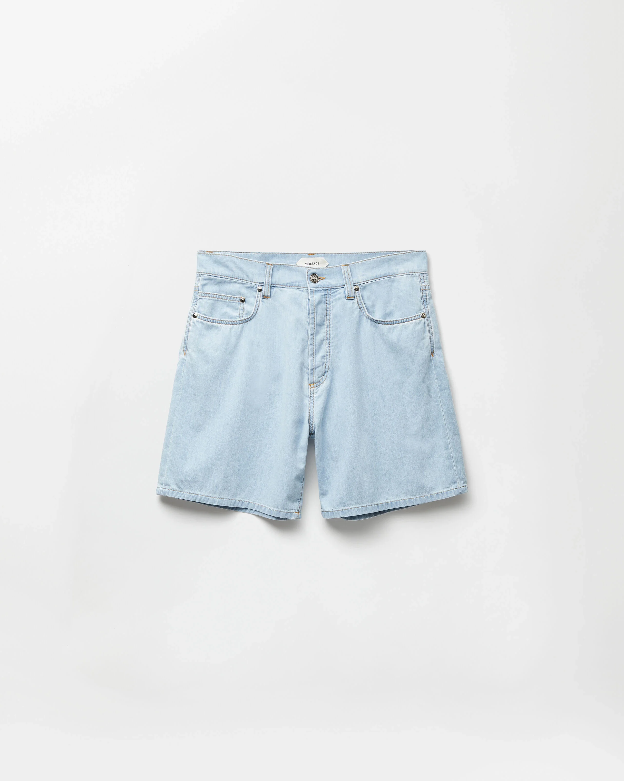 Chambray Denim Shorts - 1