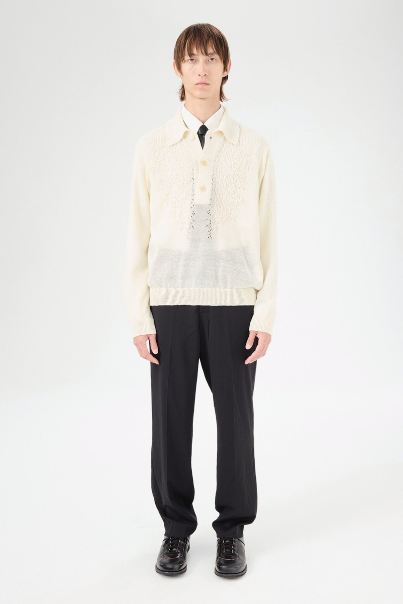 Our Legacy Big Piquet White Floral Pointille outlook