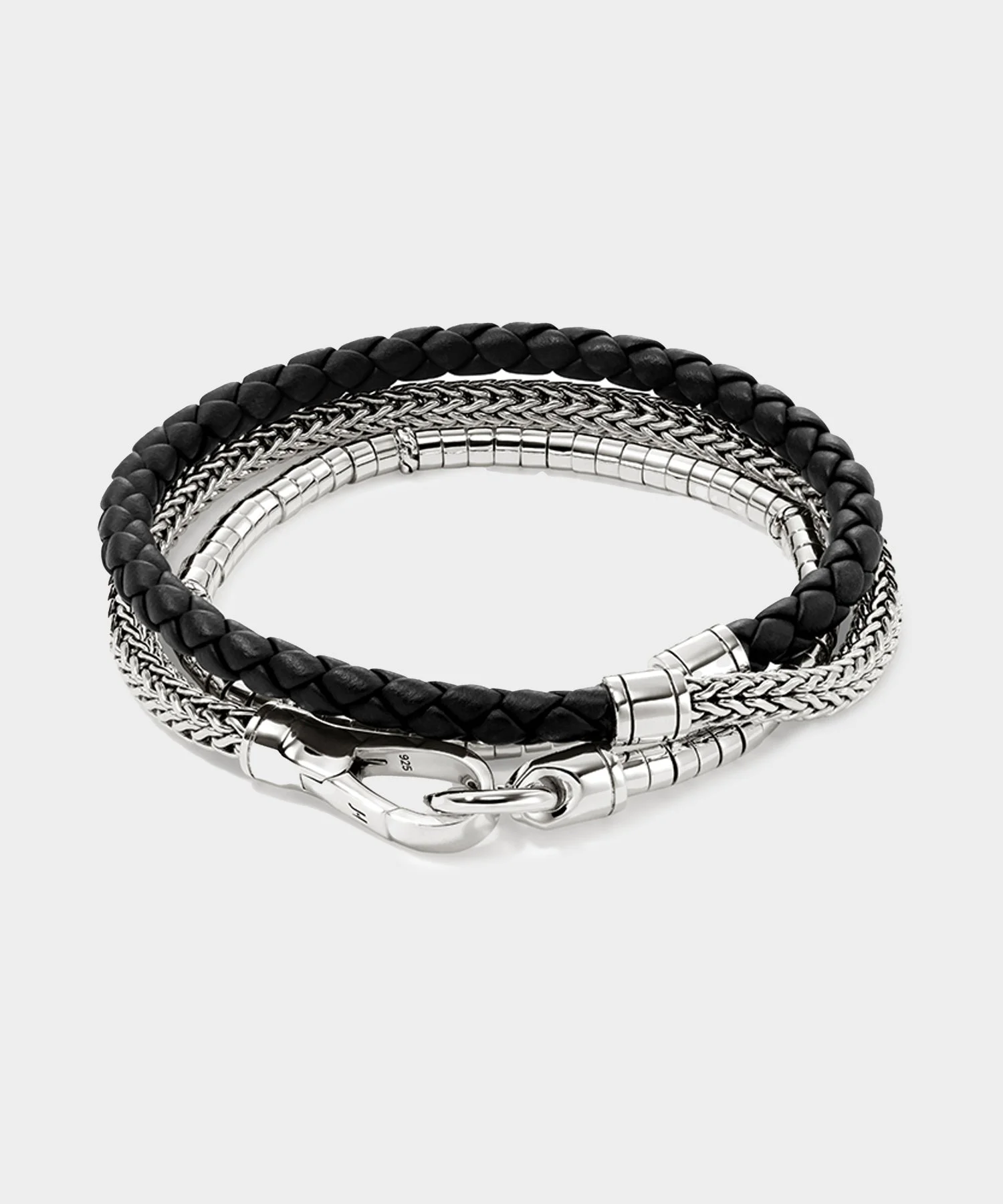 John Hardy Sterling Silver Heishi Triple Wrap Bracelet - 1
