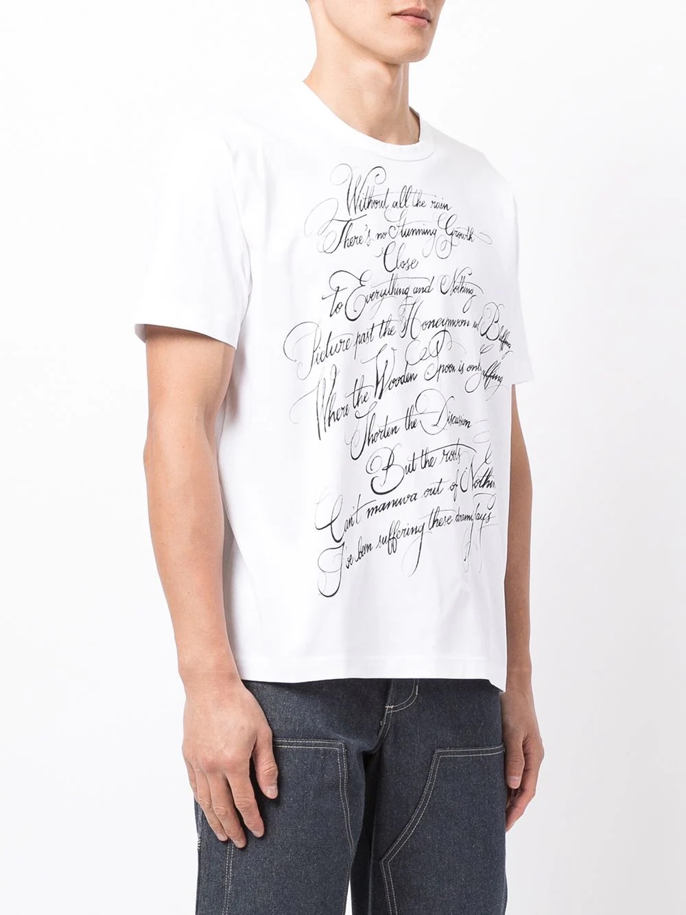 slogan-print cotton T-shirt - 3