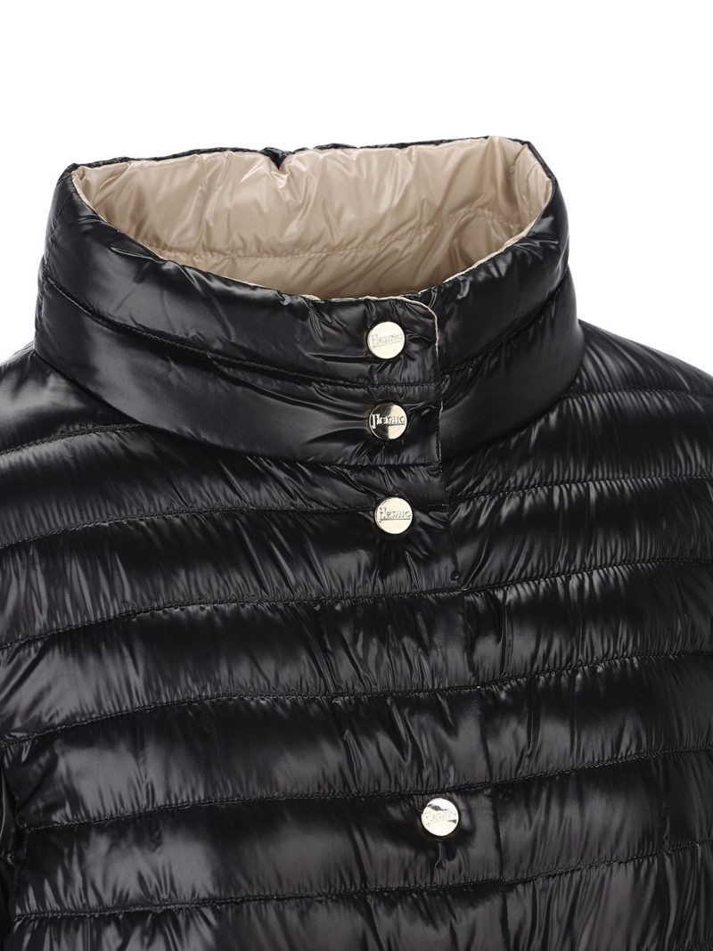 A-shape quilted button puffer jacket 4