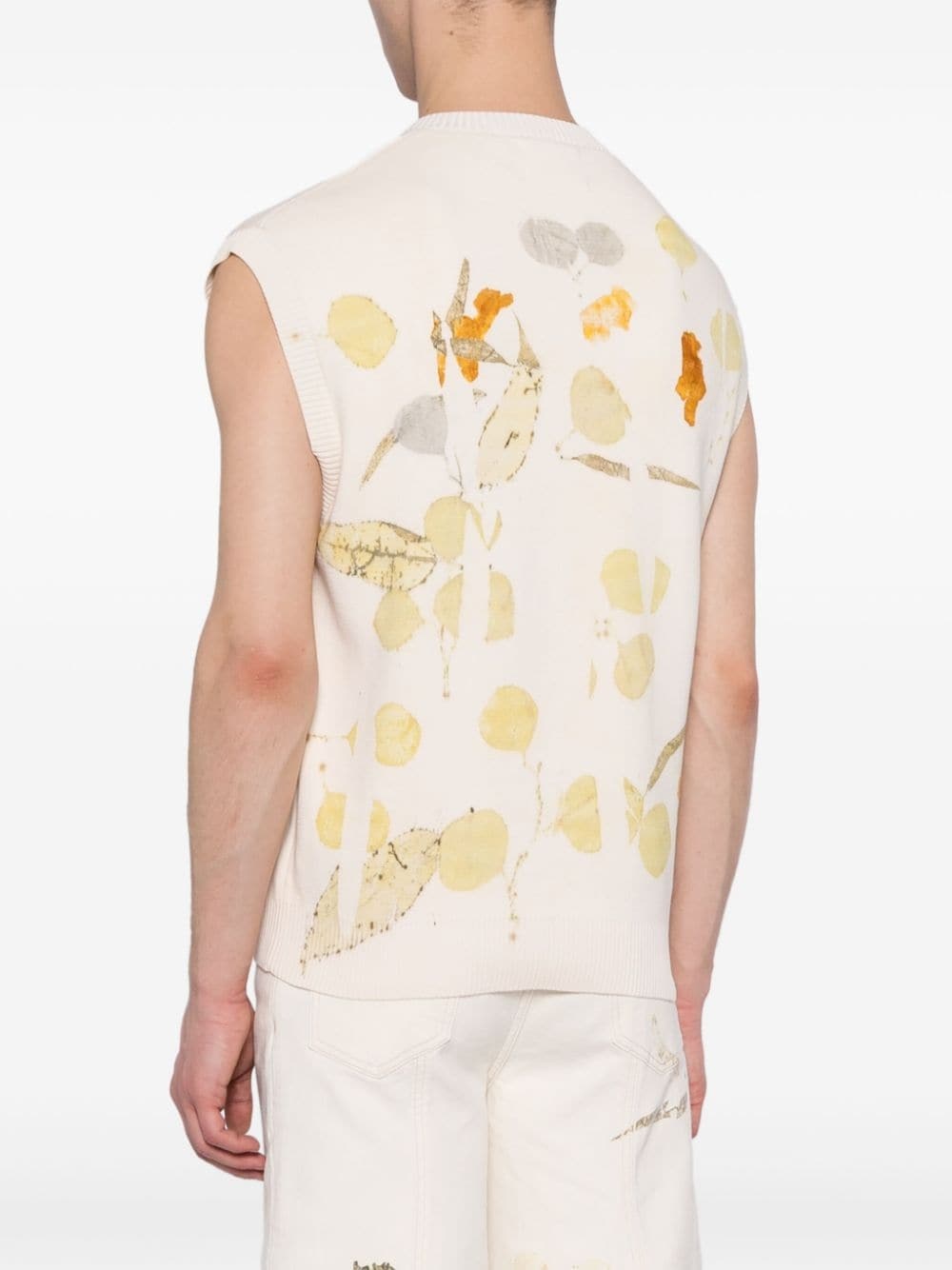 graphic-print knitted vest - 4