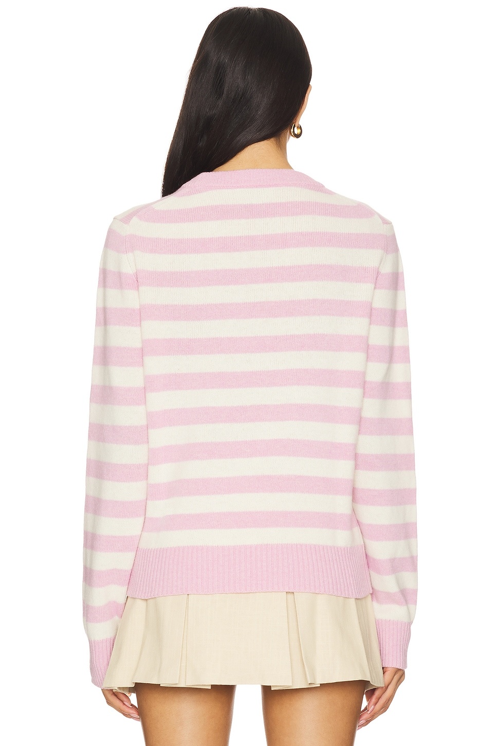 Striped Bunny Graphic Sweater - 3