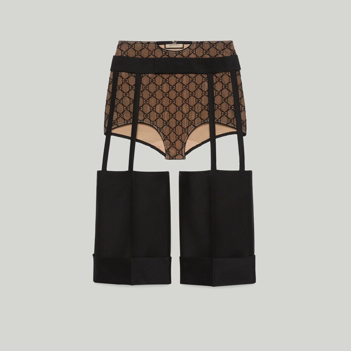 Wool silk cut-out short - 1