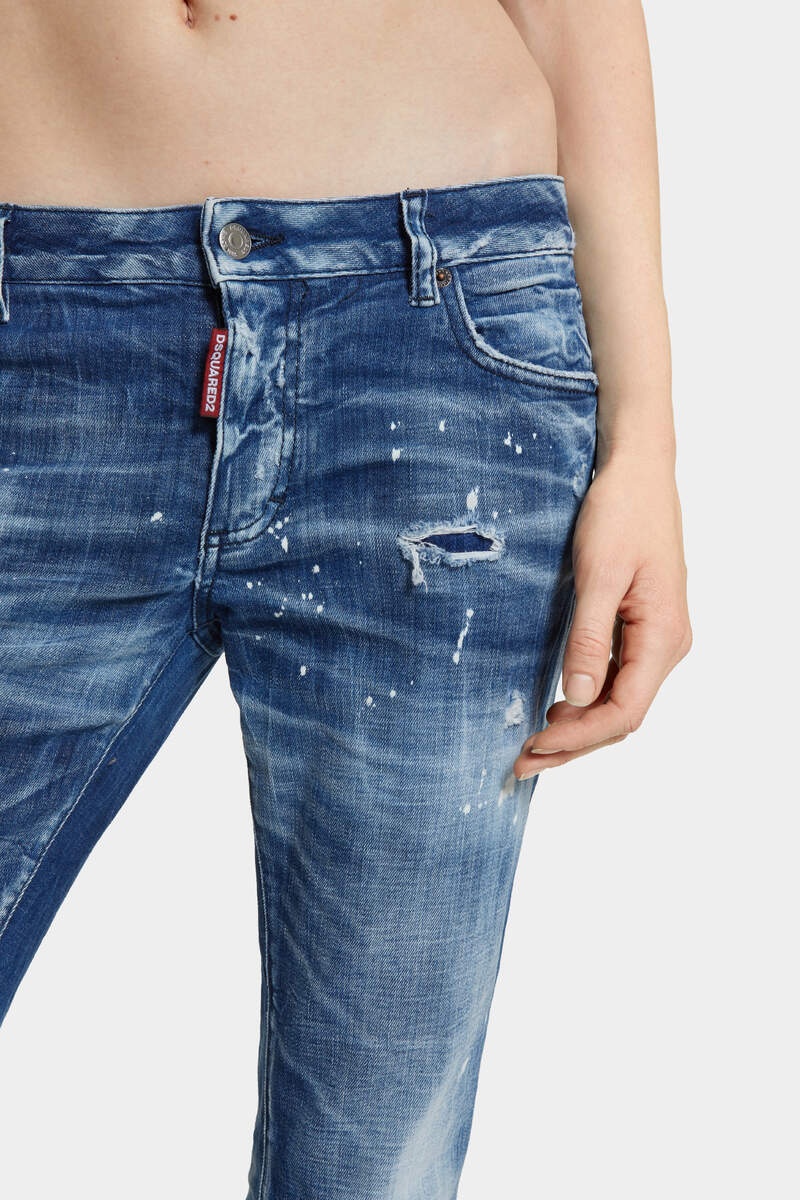 MEDIUM FILO BLU WASH MEDIUM WAIST FLARE JEANS - 5