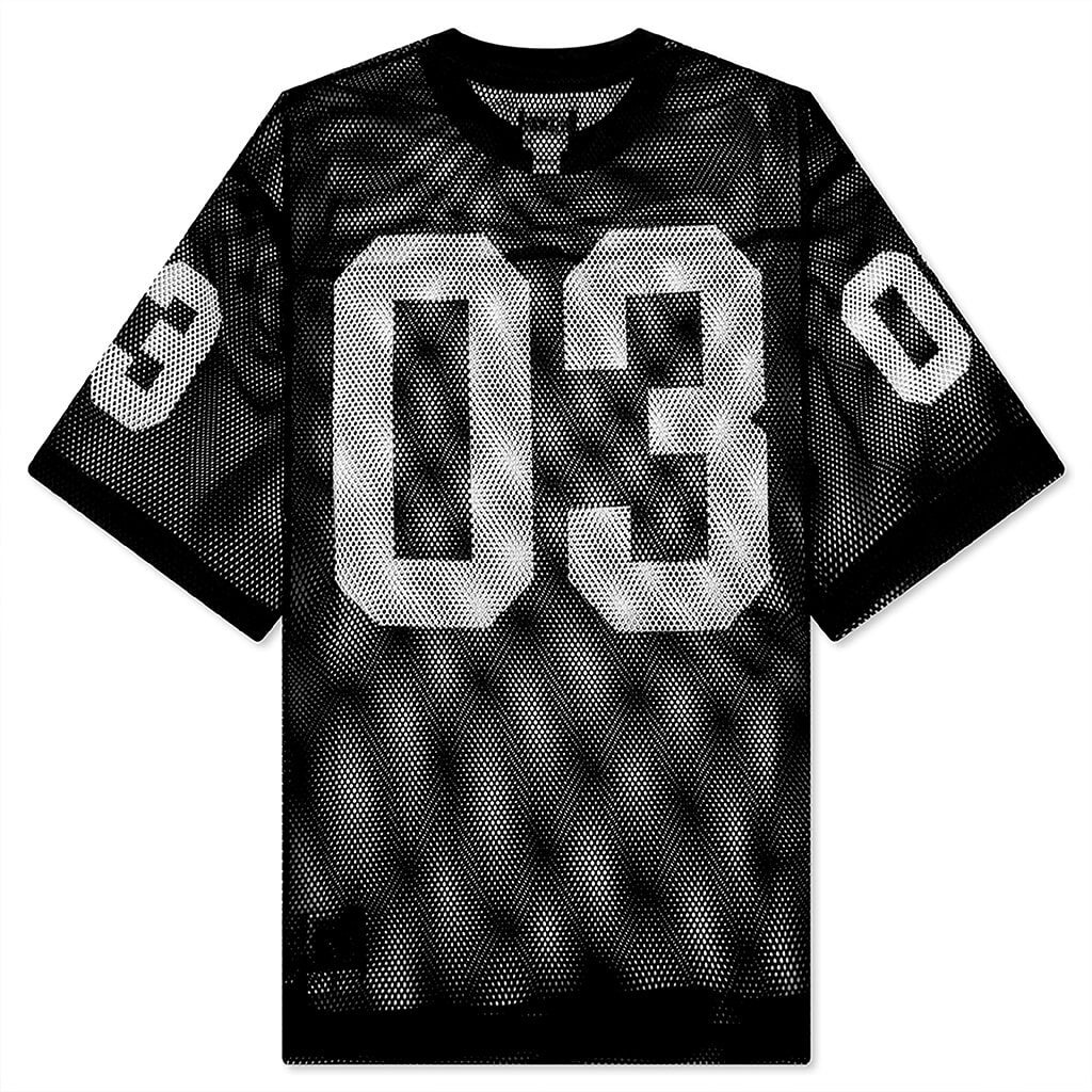 CROPPED VARSITY JERSEY - BLACK - 2