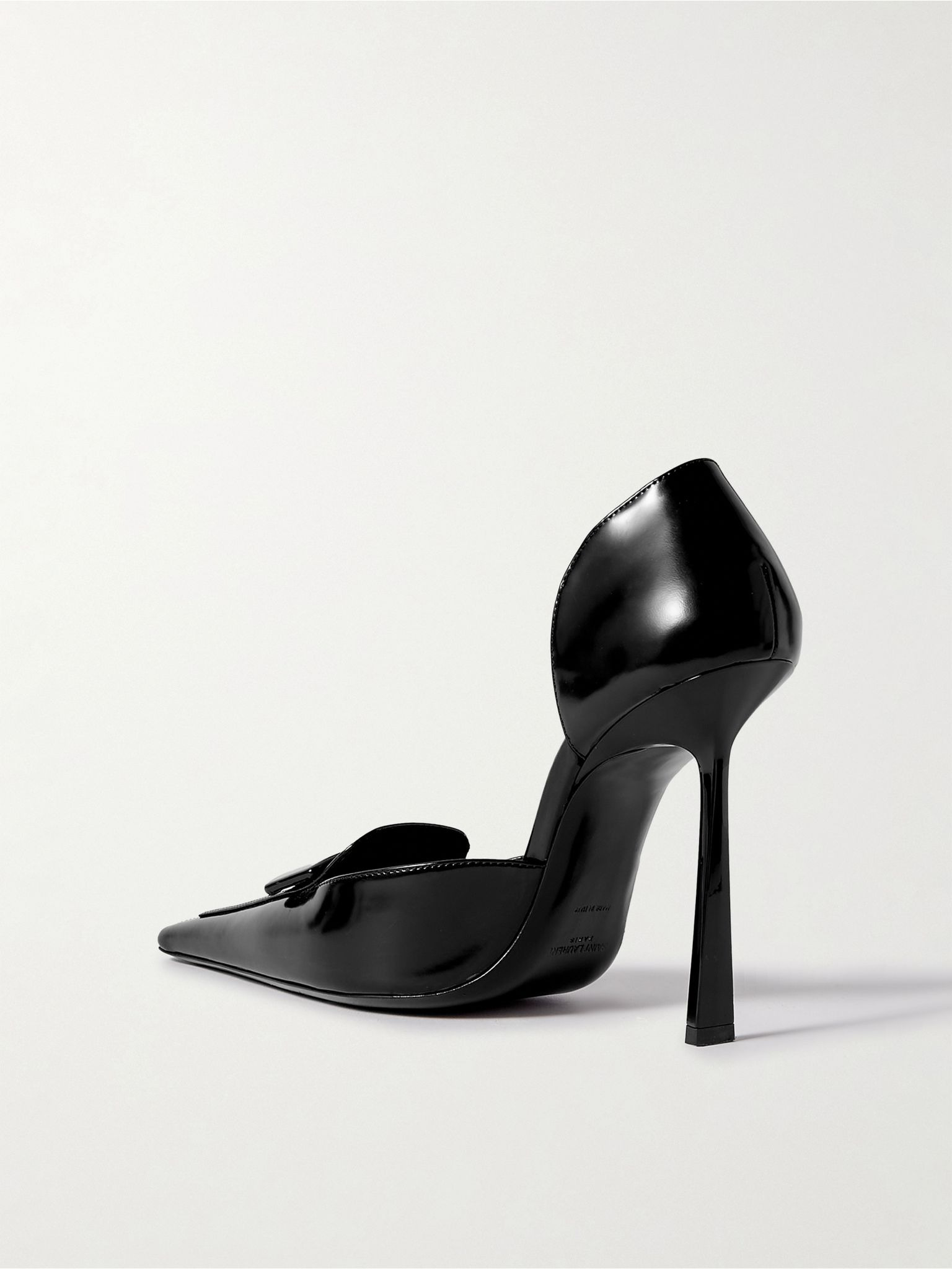D'Orsay glossed-leather pumps Black - 3