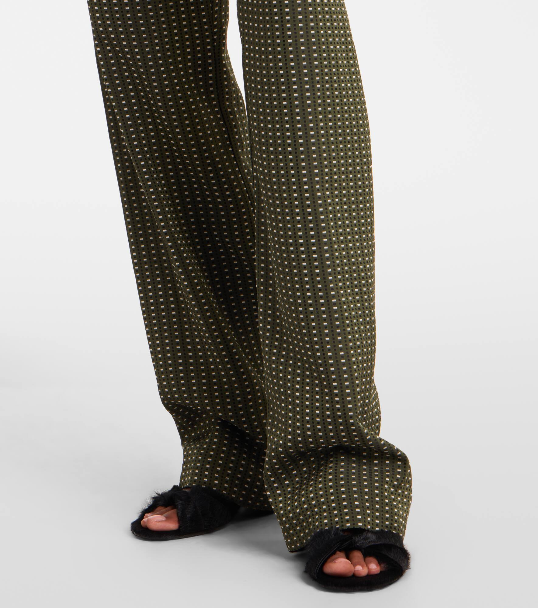 Draped printed wide-leg pants - 5