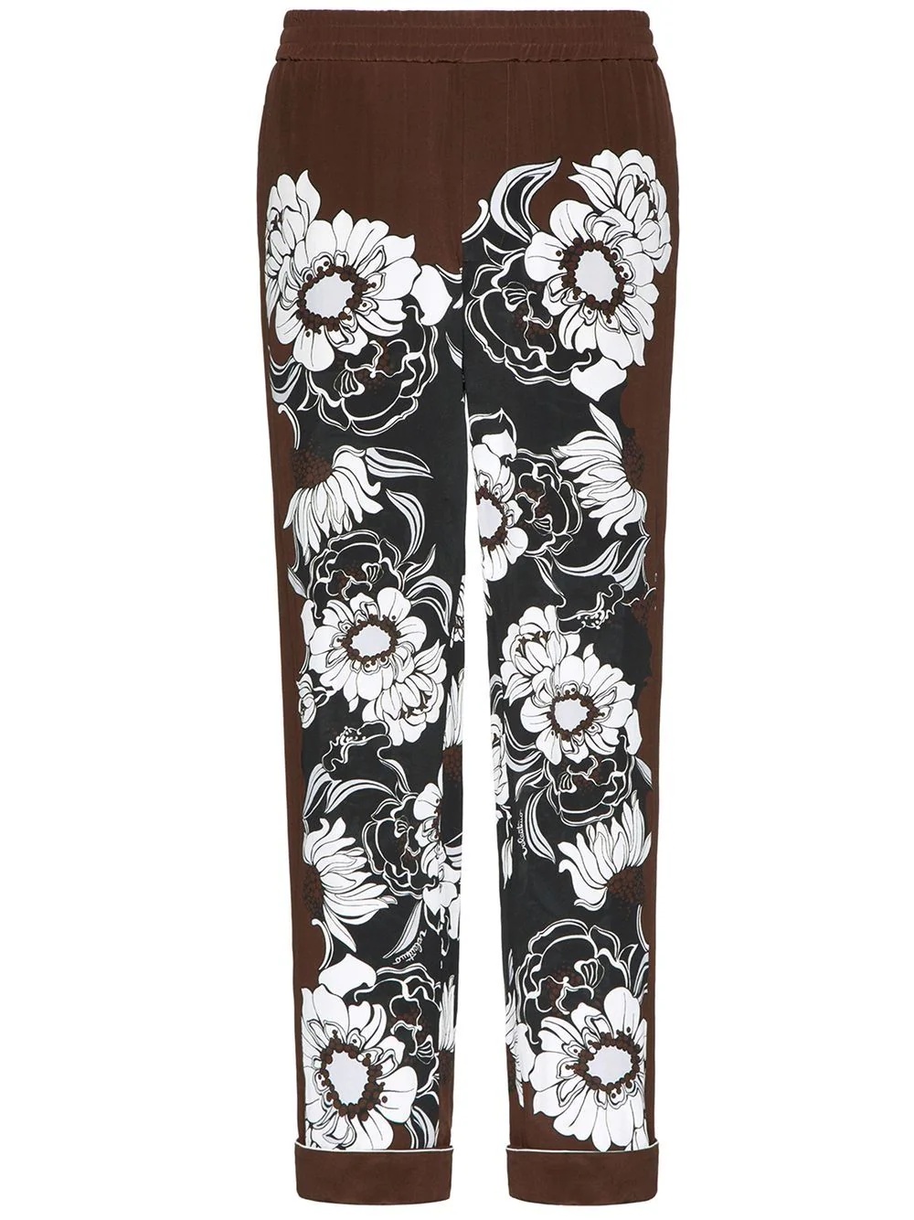 graphic-print elasticated-waist trousers - 1