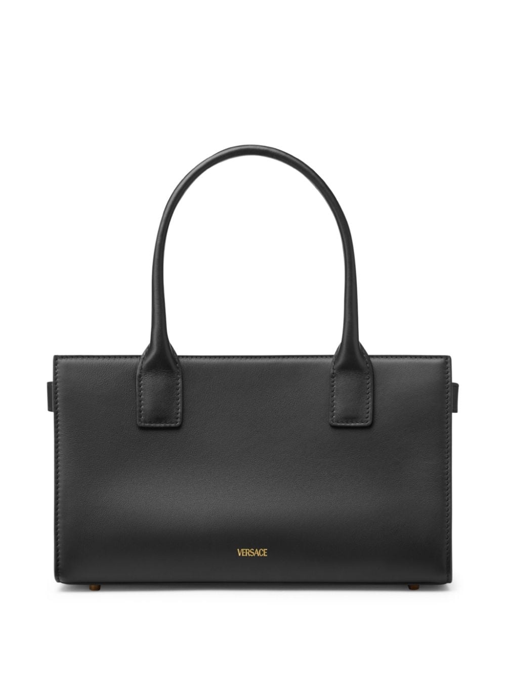 Medusa-plaque leather tote bag - 3