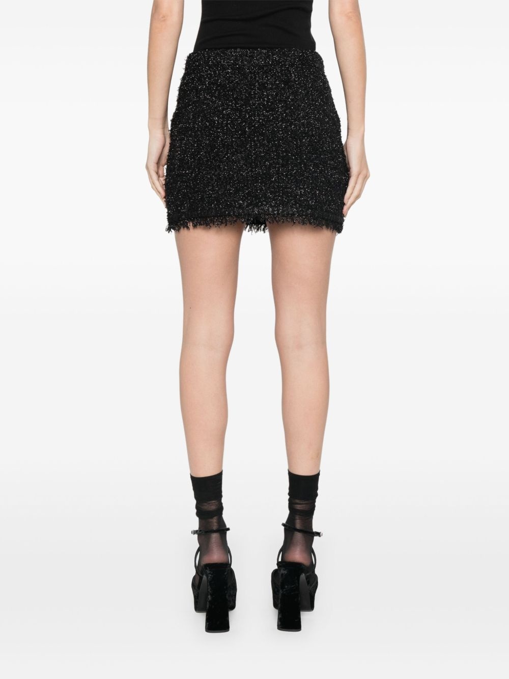 lamé mini skirt - 4