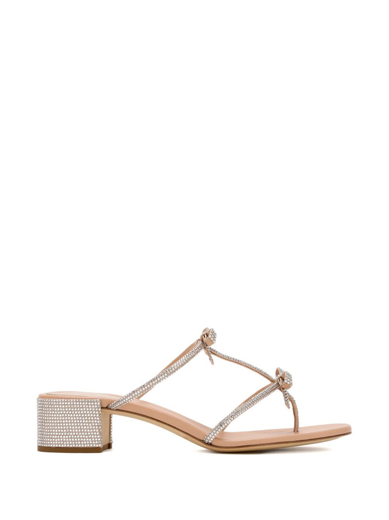 Caterina crystal bow sandals 1