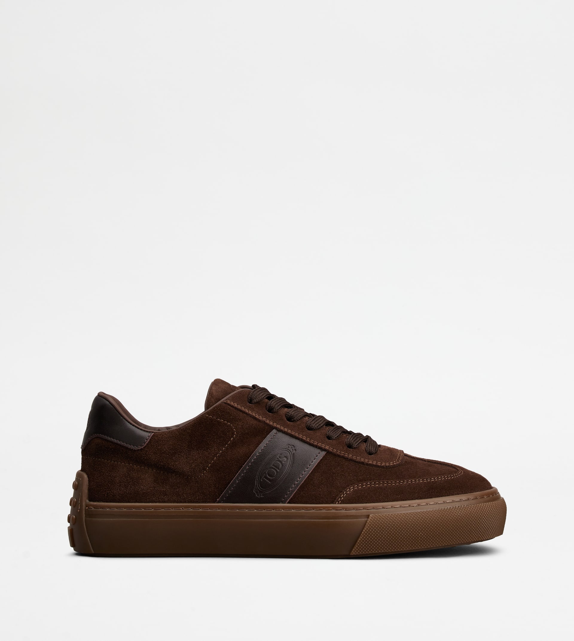 TOD'S SNEAKERS IN SUEDE - BROWN - 1