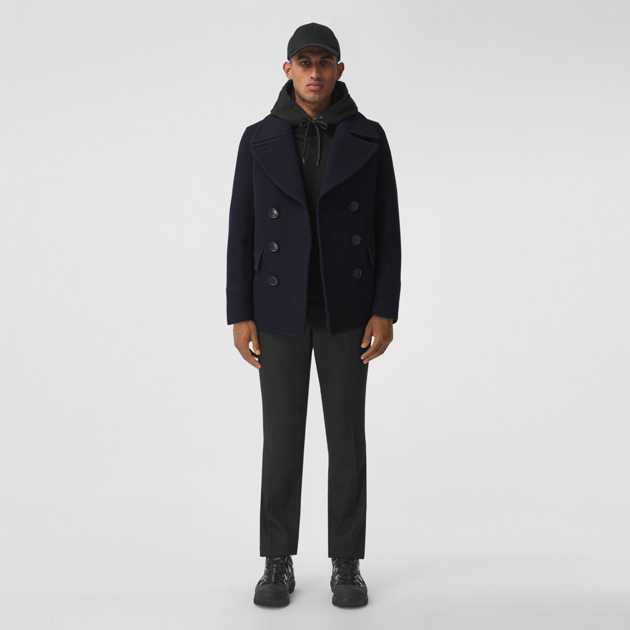 Wool Blend Pea Coat - 1