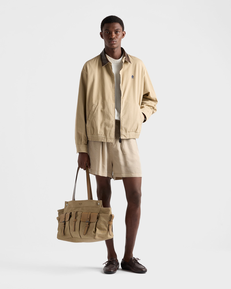 Prada Prada Route canvas and leather tote bag outlook