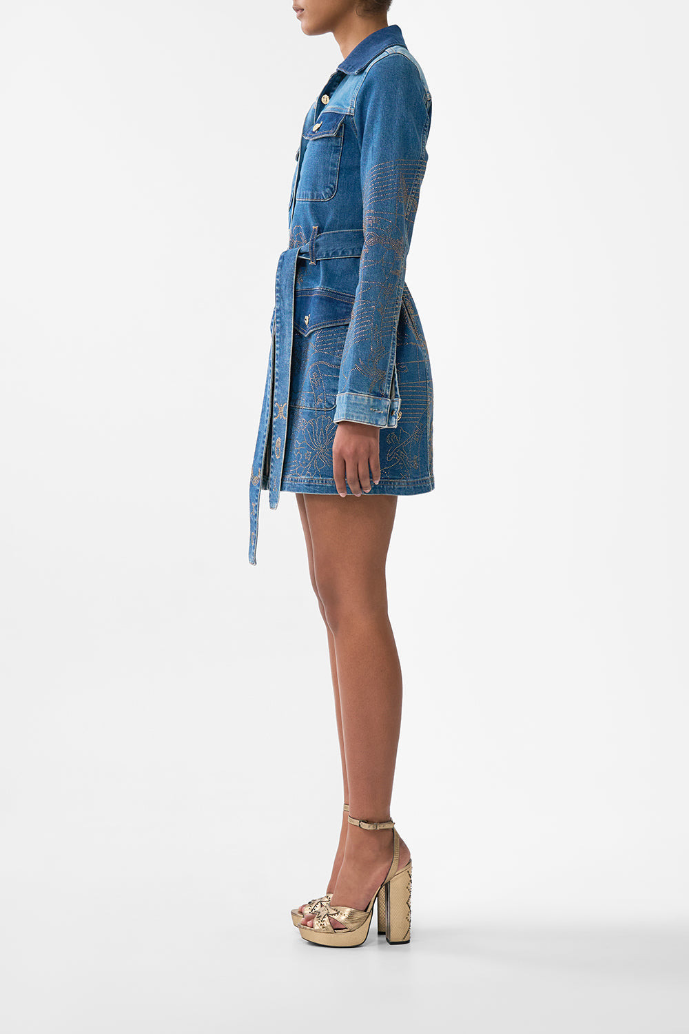 JENNA ZODIAC ZONE BELTED MINI DRESS - 4