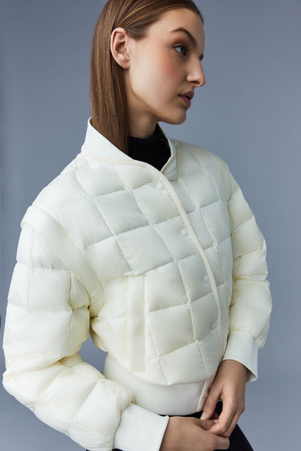 ANI 2-in-1 recycled E3-Lite down bomber jacket - 7