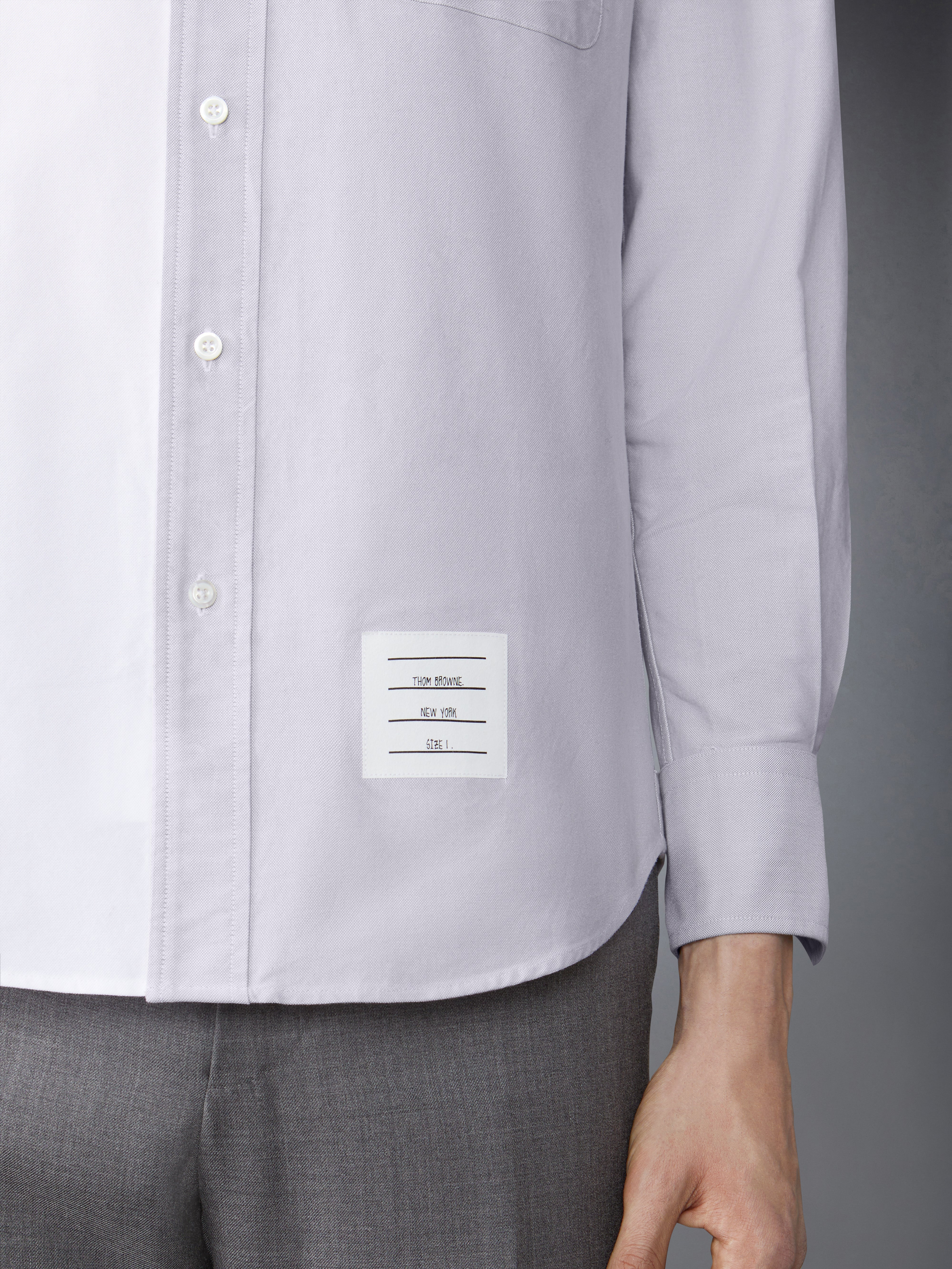 colour-block cotton shirt - 7