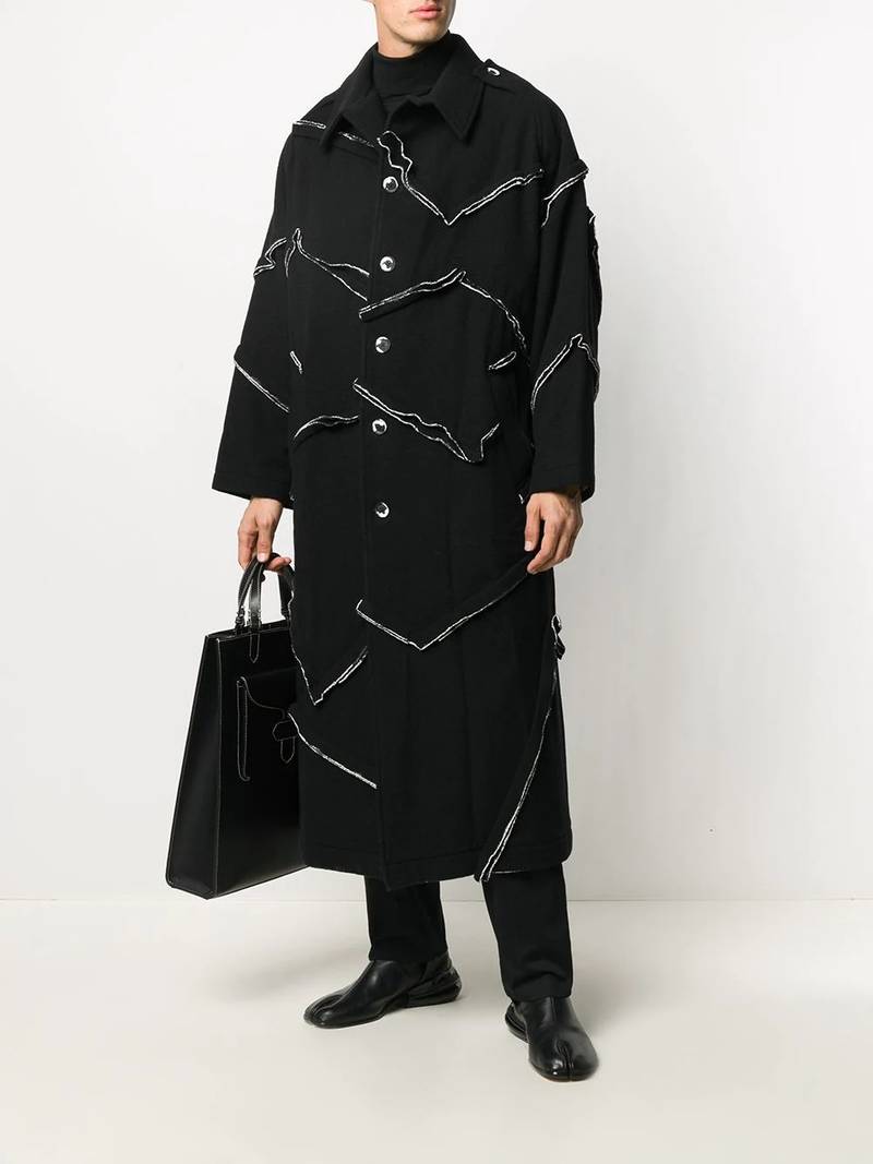 Yohji Yamamoto textured trim coat outlook