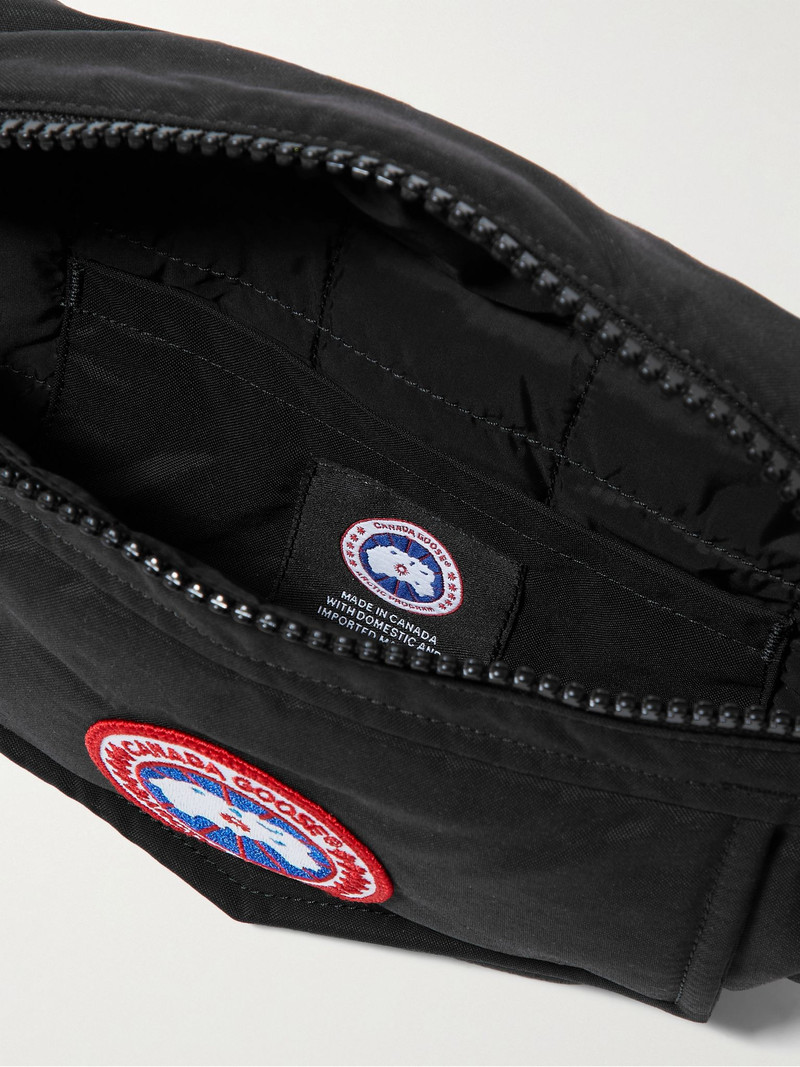 Logo-Appliquéd Webbing-Trimmed Shell Belt Bag Black 5