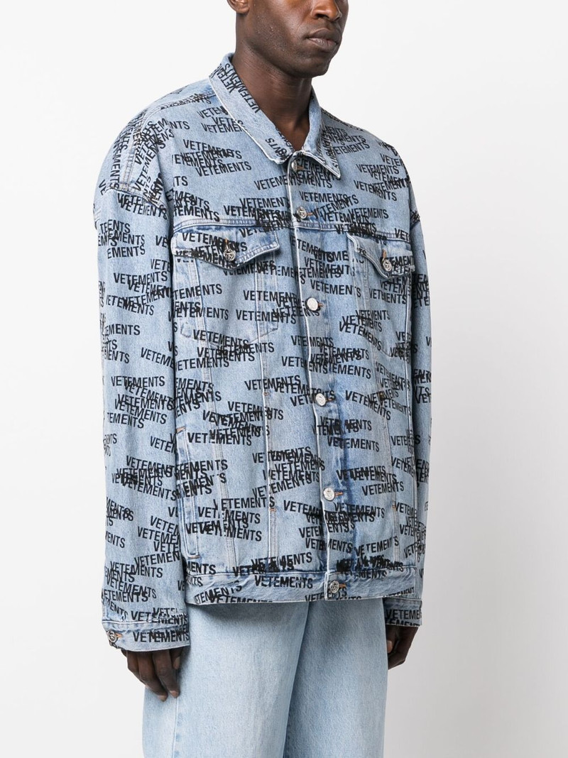 logo-print denim jacket 3
