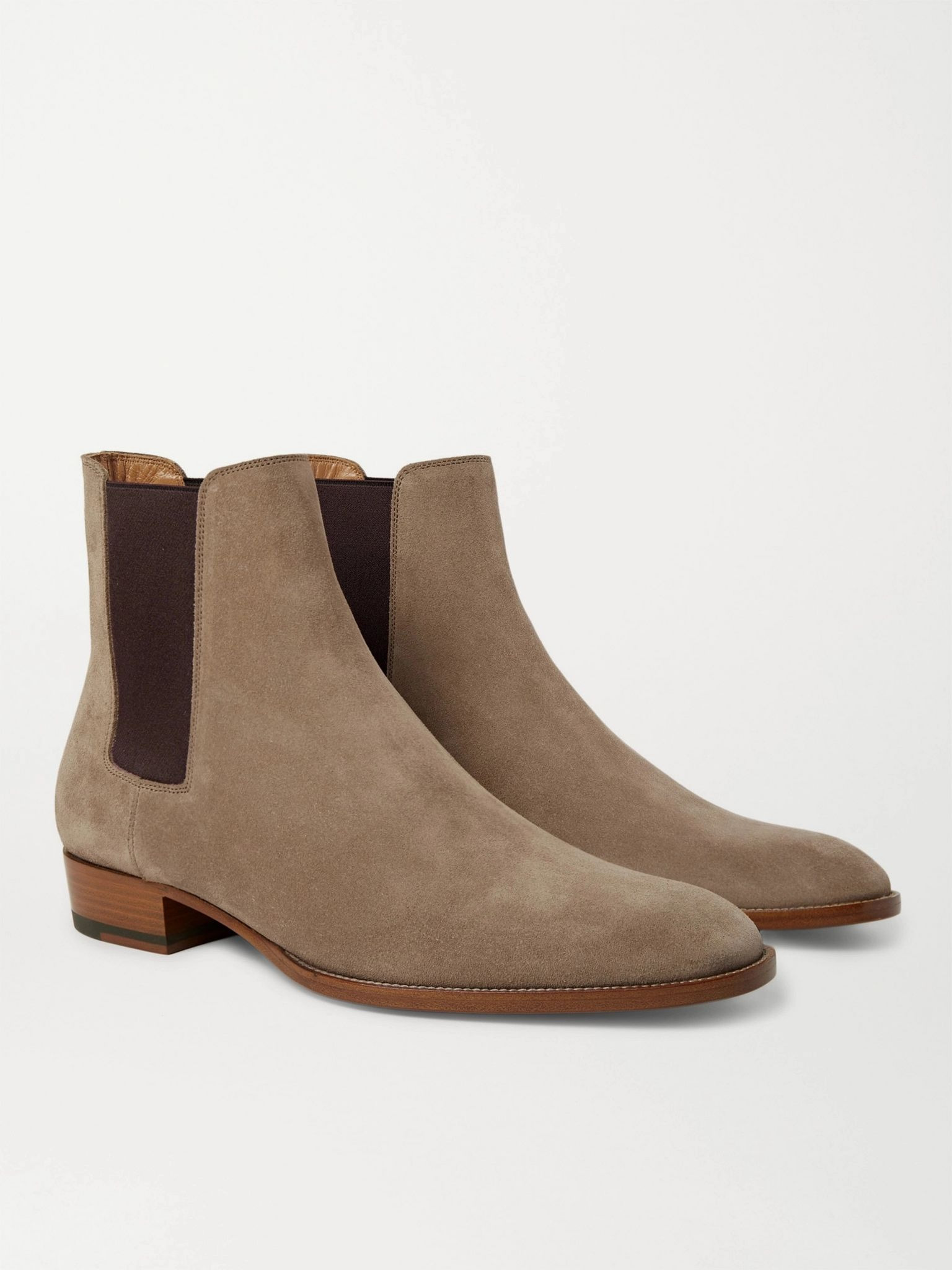 Wyatt 30 Suede Chelsea Boots Brown - 3