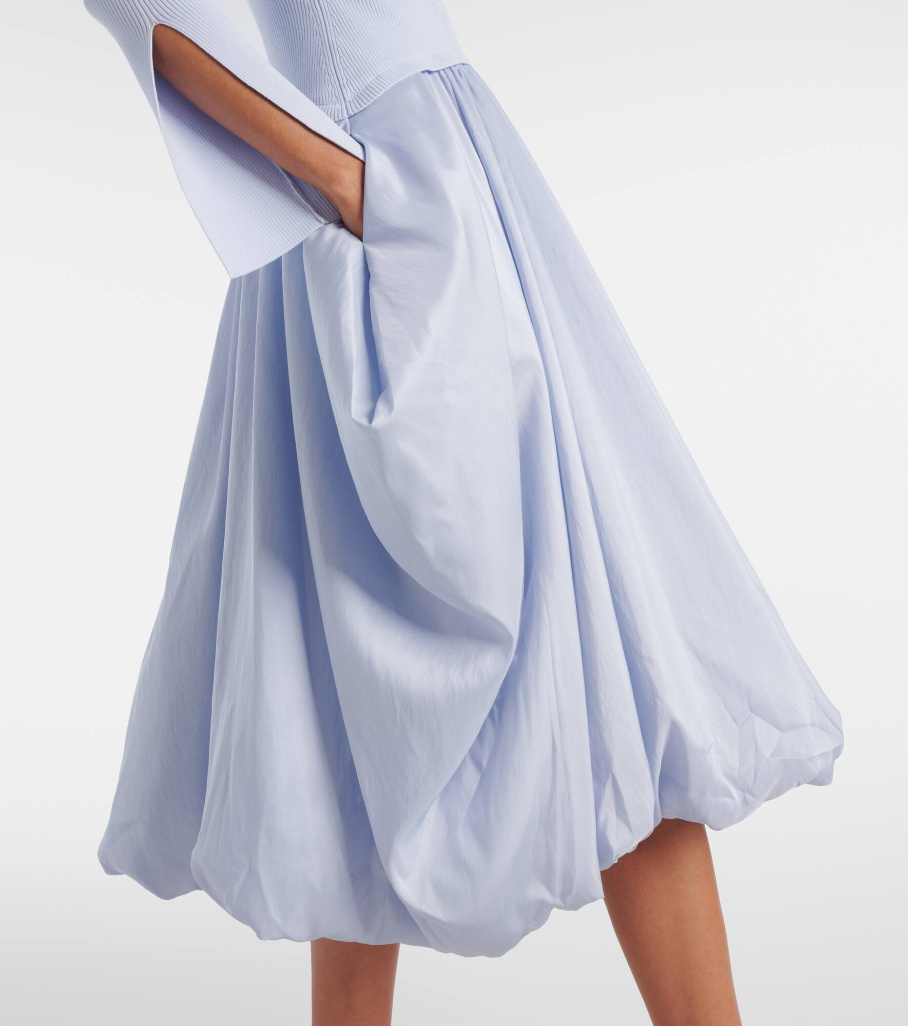 Kenlie taffeta-trimmed midi dress - 5