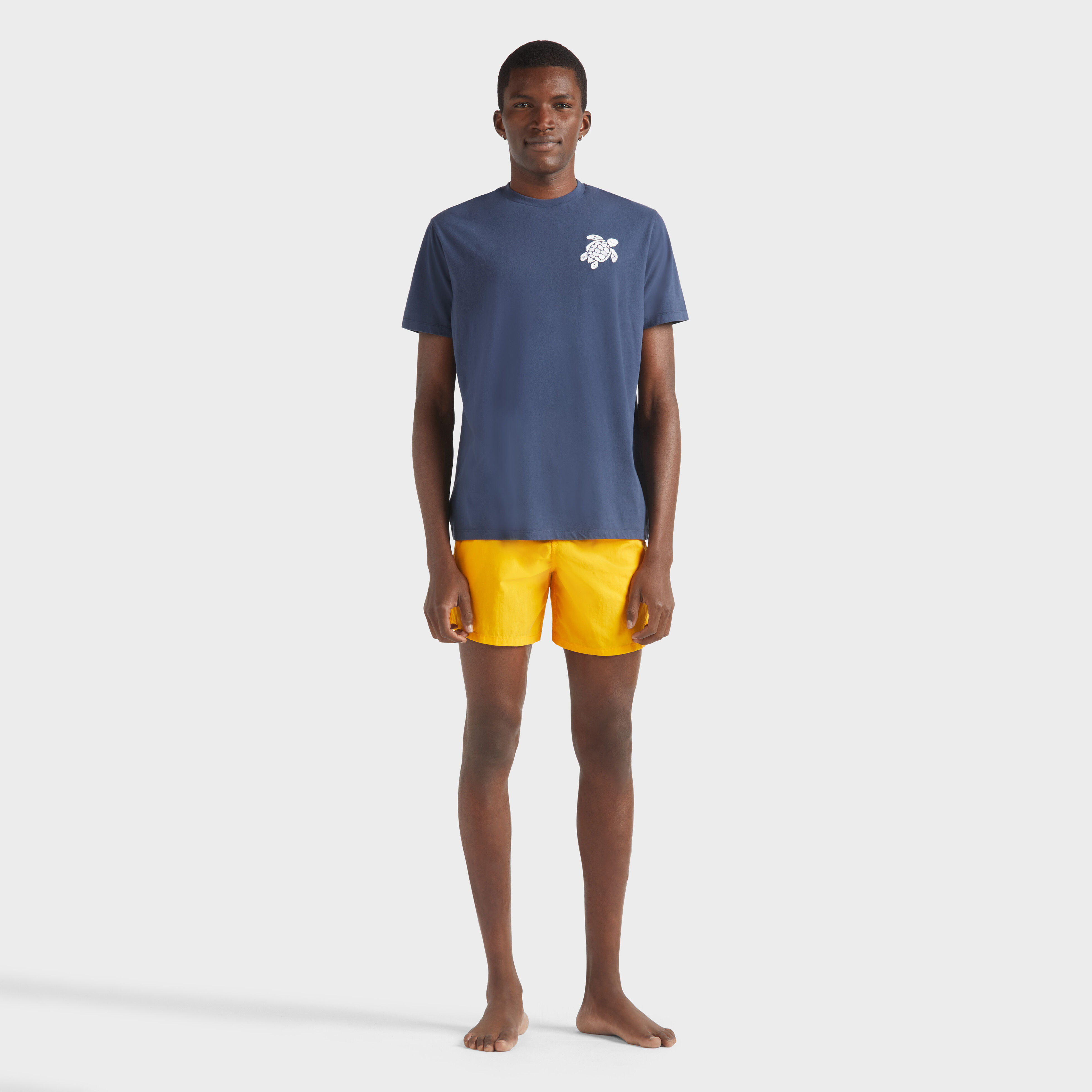 Men Organic Cotton T-shirt Embroidered Turtle - 3