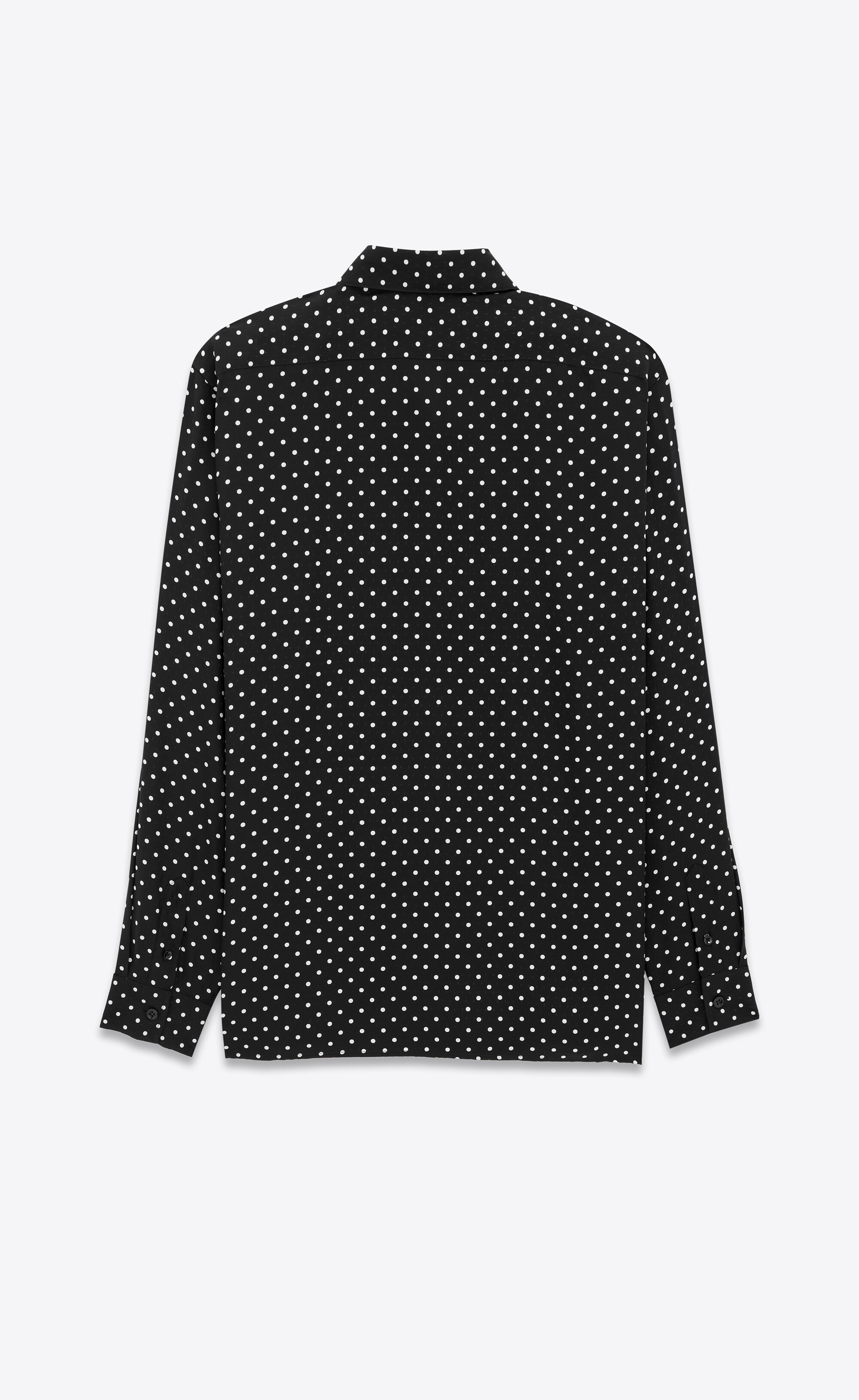 shirt in dotted shiny and matte silk - 2