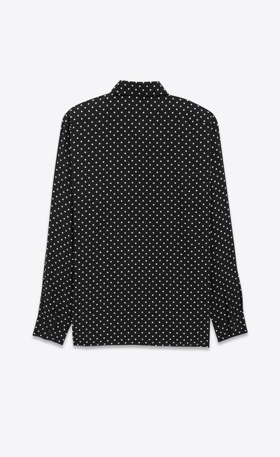 SAINT LAURENT shirt in dotted shiny and matte silk outlook